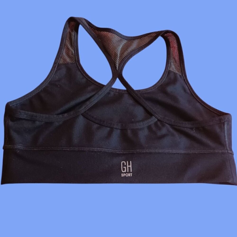 GH Sport Womens Racerback Sports Bra Black & Gray set of 2 - Picture 3 of 16